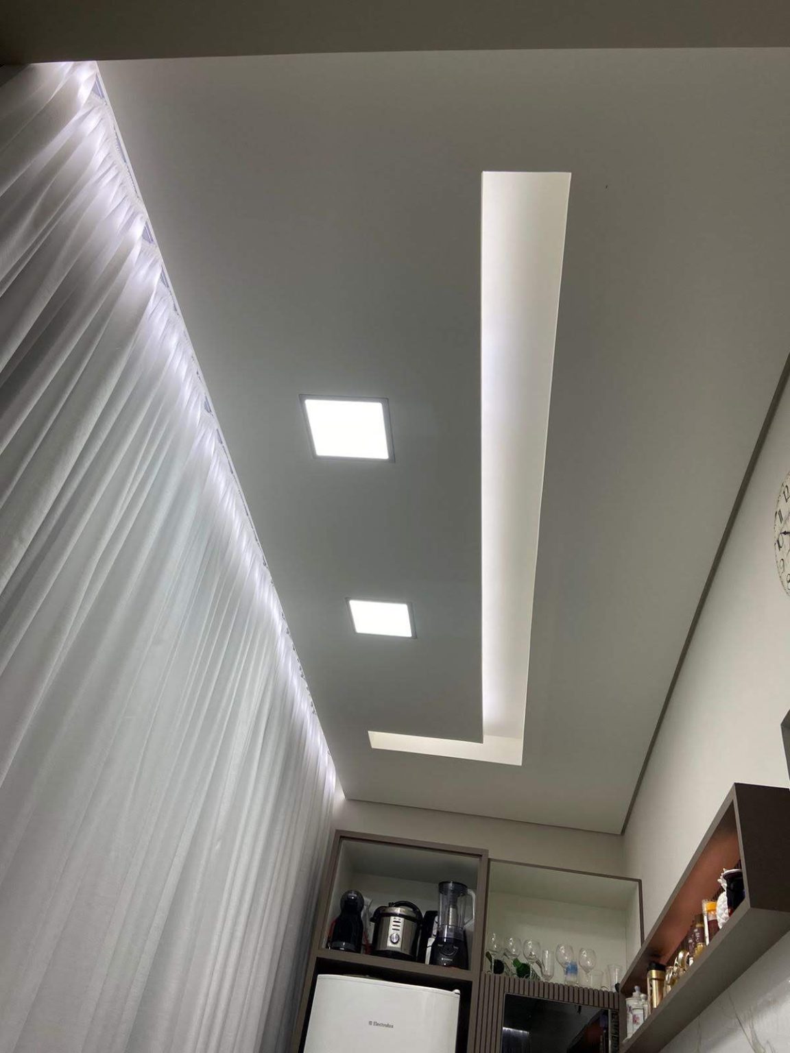 forro Drywall, nicho e luminária