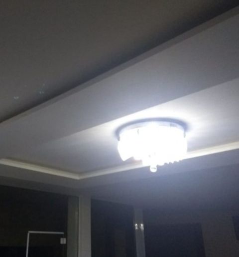 forro de gesso com rebaixo central (moldura invertida / bandeja central)