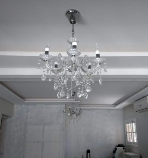 forro de gesso com rebaixo central (moldura invertida / bandeja central)