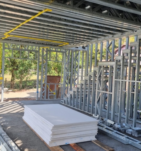 Steel frame casa de alto padrão.