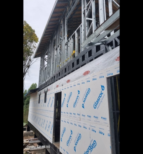 Steel frame casa de alto padrão.