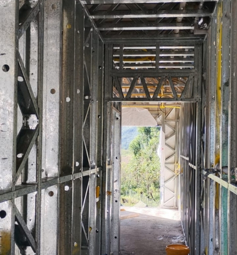 Steel frame casa de alto padrão.