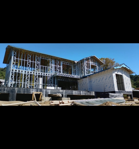 Steel frame casa de alto padrão.