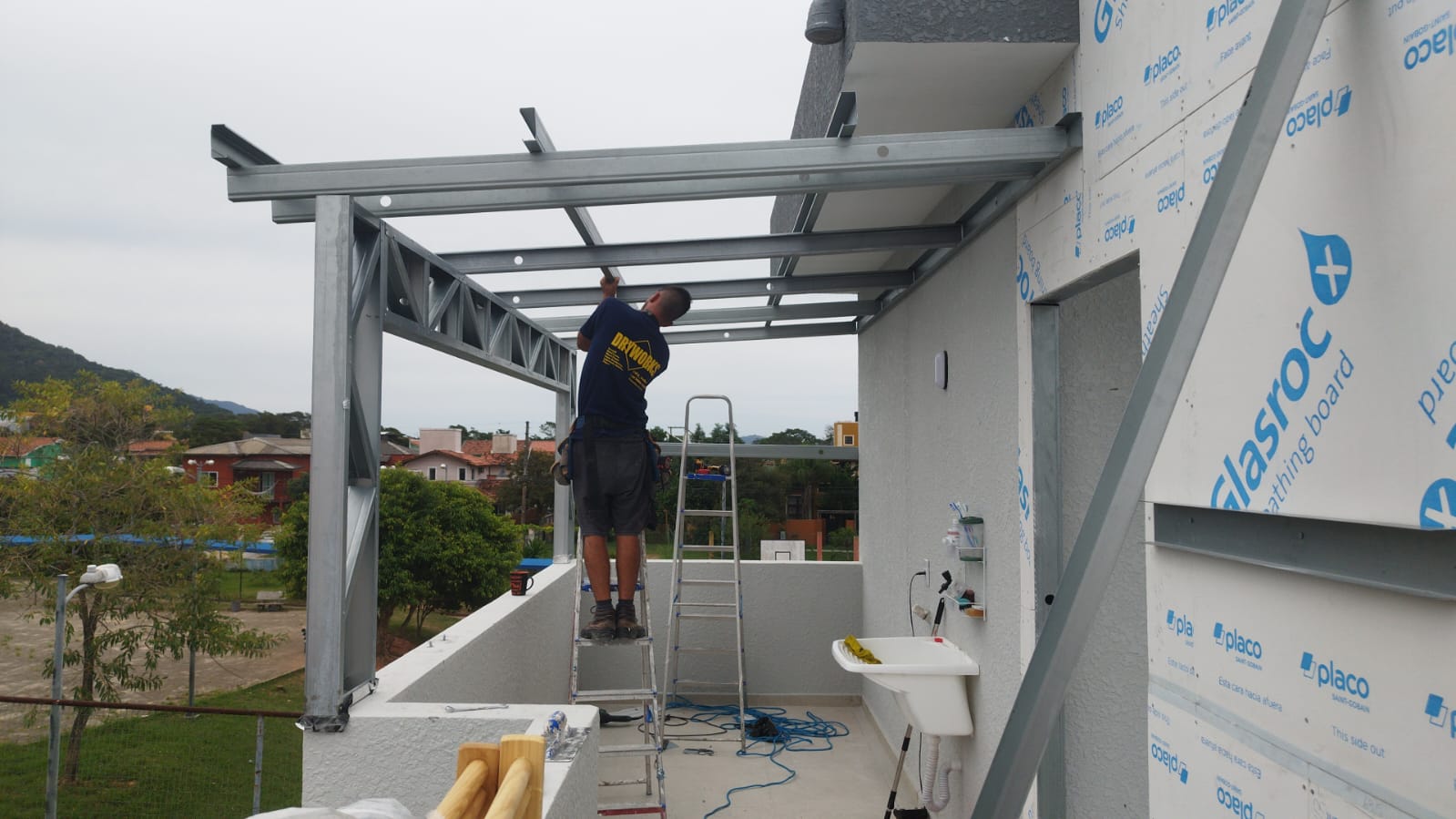 cobertura em steel frame